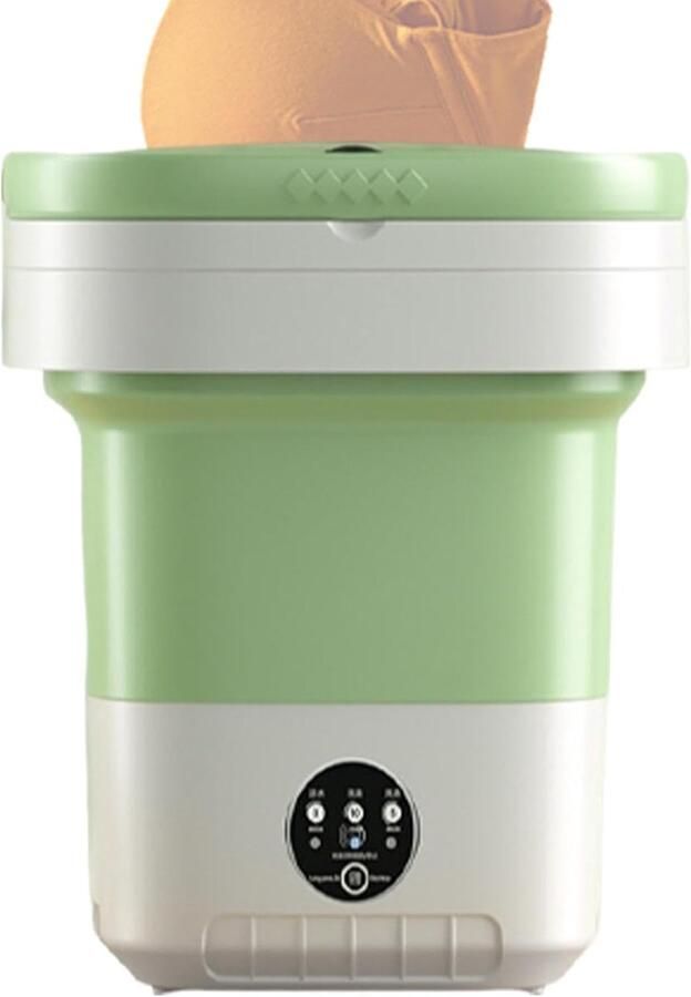 Draagbare Wasmachine Opvouwbaar Wasapparaat Licht Wasgoed Compact Opvouwbaar Ontwerp 12 Liter Groen