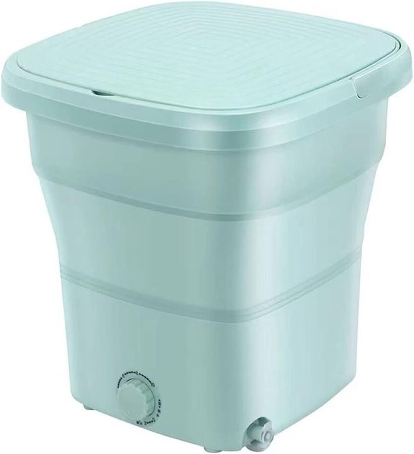 Draagbare Wasmachine Opvouwbare Emmer Kleine Wasjes Semi-automatisch Centrifugeren 11 Liter Wit