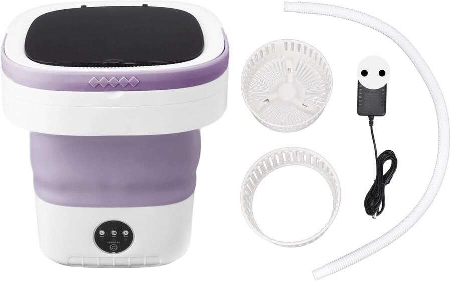 Draagbare Wasmachine Opvouwbare Emmer Kleine Wasjes Zachte Droge Spin 40 x 31 x 18 cm