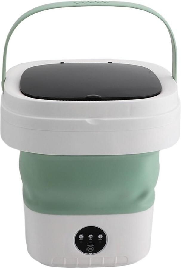 Draagbare Wasmachine Opvouwbare Mini Wasmachine Kleding Wassen Ingebouwde Centrifuge 12 Liter Groen