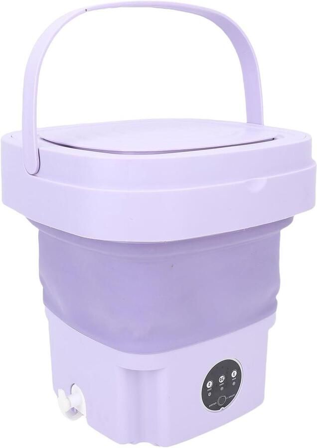 Draagbare Wasmachine Opvouwbare Mini Wasmachine Reizen en Kamperen Diepe Reiniging Simulatie 11 Liter Wit