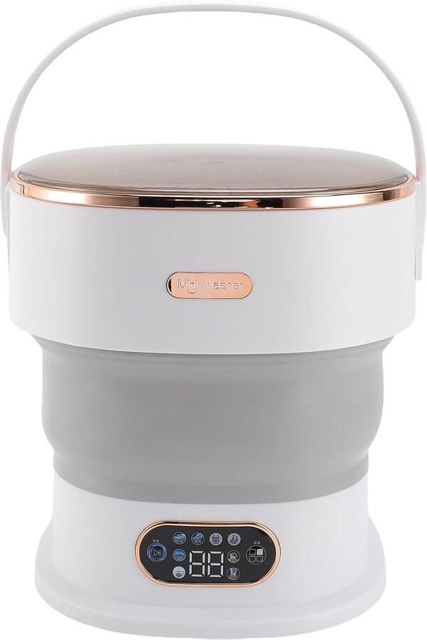 Draagbare Wasmachine Opvouwbare Wasmachine Compact Wassen Met Centrifuge 13 Liter Wit