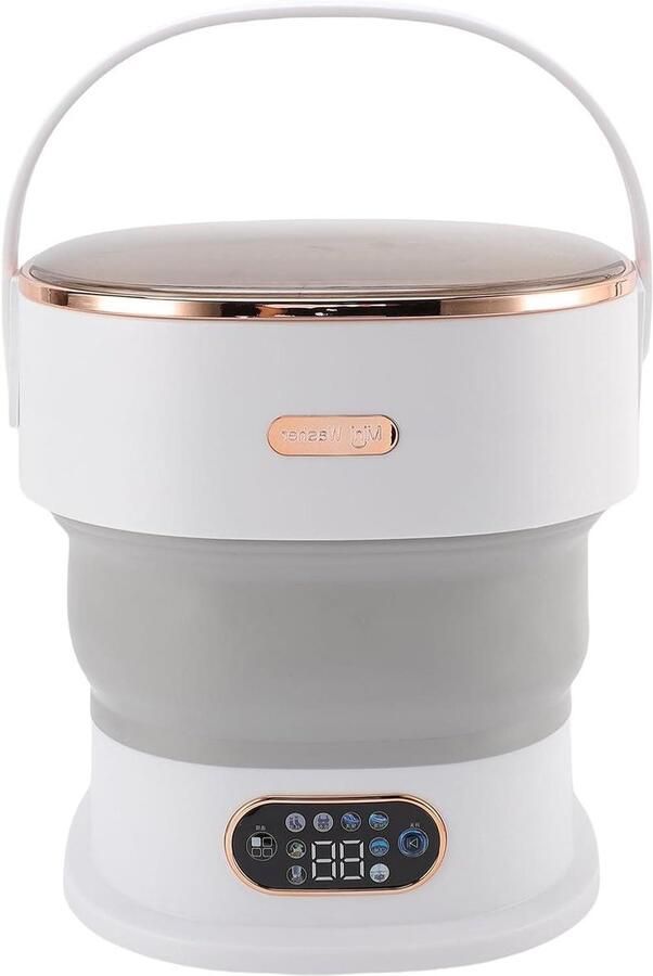 Draagbare Wasmachine Opvouwbare Wasmachine Kleine Wasjes Doen Met Centrifuge 13 Liter Wit