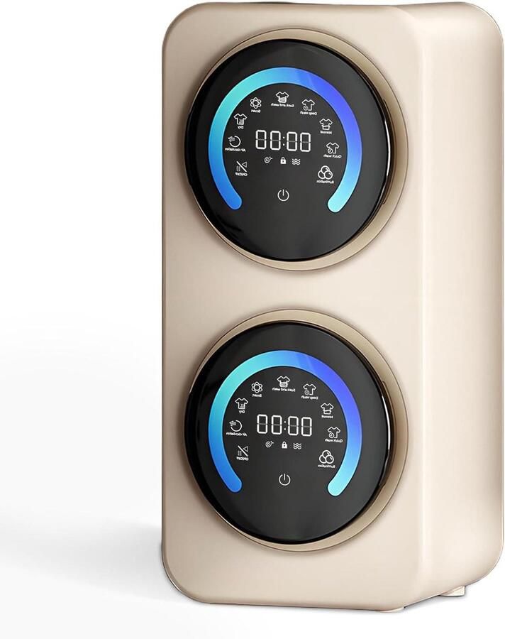 Draagbare wasmachines mini-wasmachine met dubbele trommel van 3 5 liter led-display en roestvrijstalen trommel voor ondergoed sokken en babykleding Wallmount
