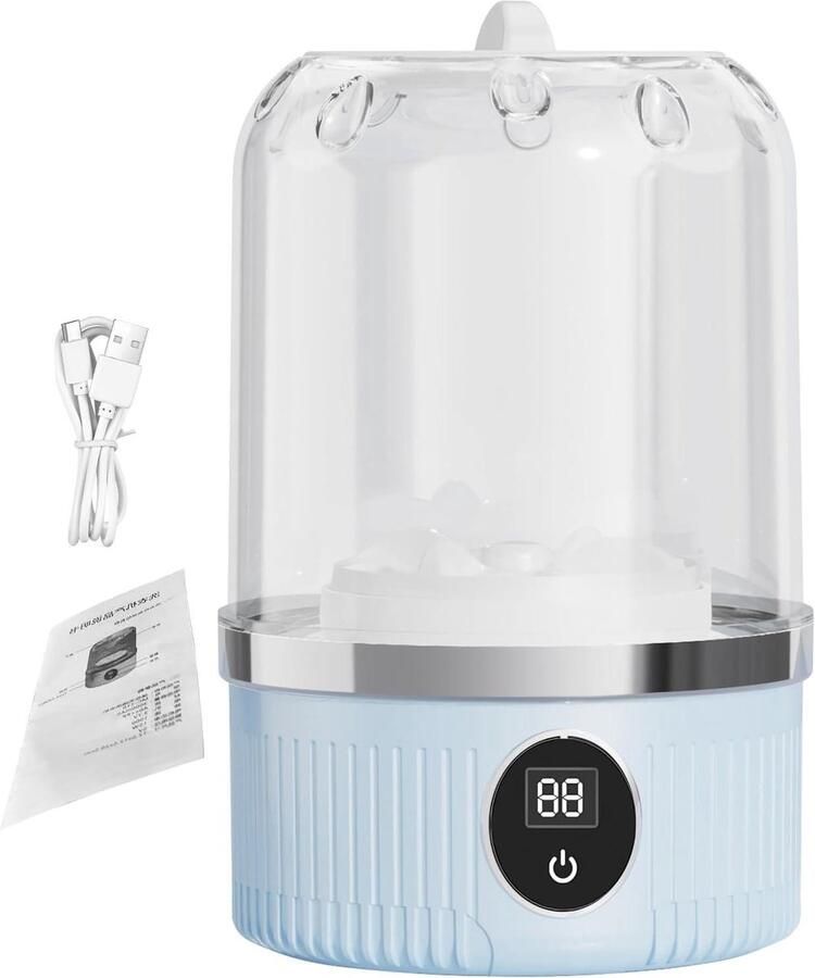 Draagbare Wasunit Compacte Wasmachine Reisbenodigdheden Ultrasone Reiniging 21.5 x 13.5 cm Meerkleurig