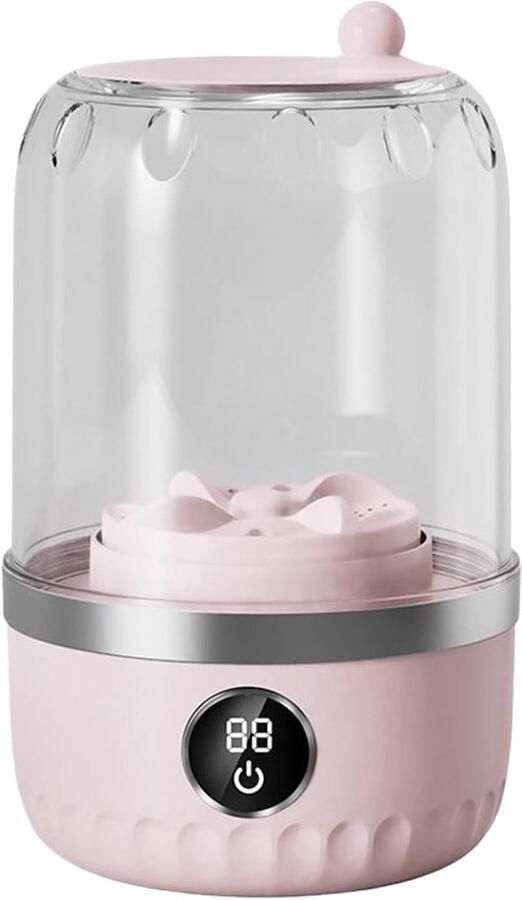Draagbare Wasunit Mini Wasmachine Kleding Reinigen Compacte Structuur 1 Liter Roze