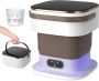Draagbare wasmachine Mini wasser Kleine wasjes Opvouwbaar ontwerp 15 Liter Kaki - Thumbnail 2
