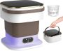 Draagbare wasmachine Mini wasser Kleine wasjes Opvouwbaar ontwerp 15 Liter Kaki - Thumbnail 1