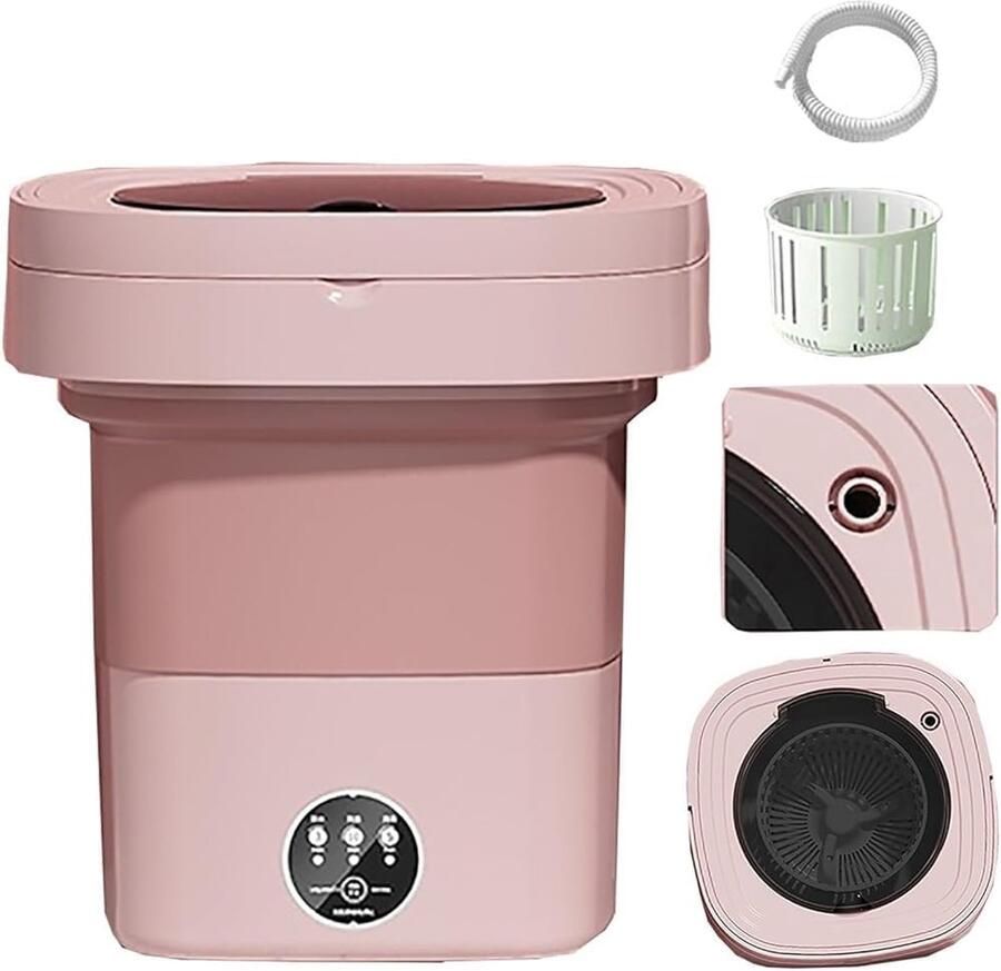 Draagbare Wasunit Mini Wasmachine Opvouwbaar Compact Wassen Energiezuinig Ontwerp 15 Liter Capaciteit Wit