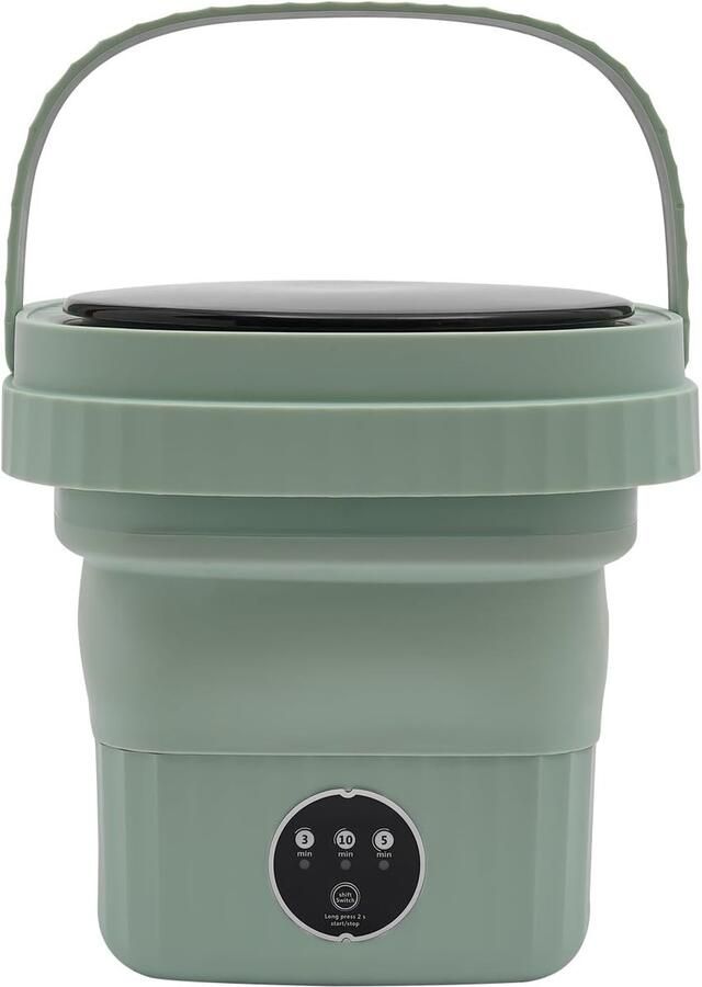 Draagbare Wasunit Mini Wasmachine Opvouwbaar Kleine Wasjes Doen Nabootst Handwas 6 Liter Capaciteit Groen