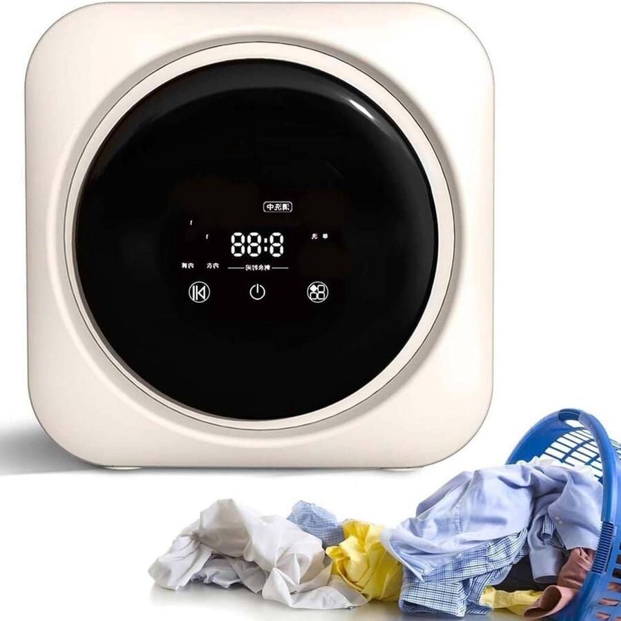 Draagbare Wasunit Mini Wasmachine Persoonlijk Linnen Automatisch Wassen Drogen 3.5 Liter Wit