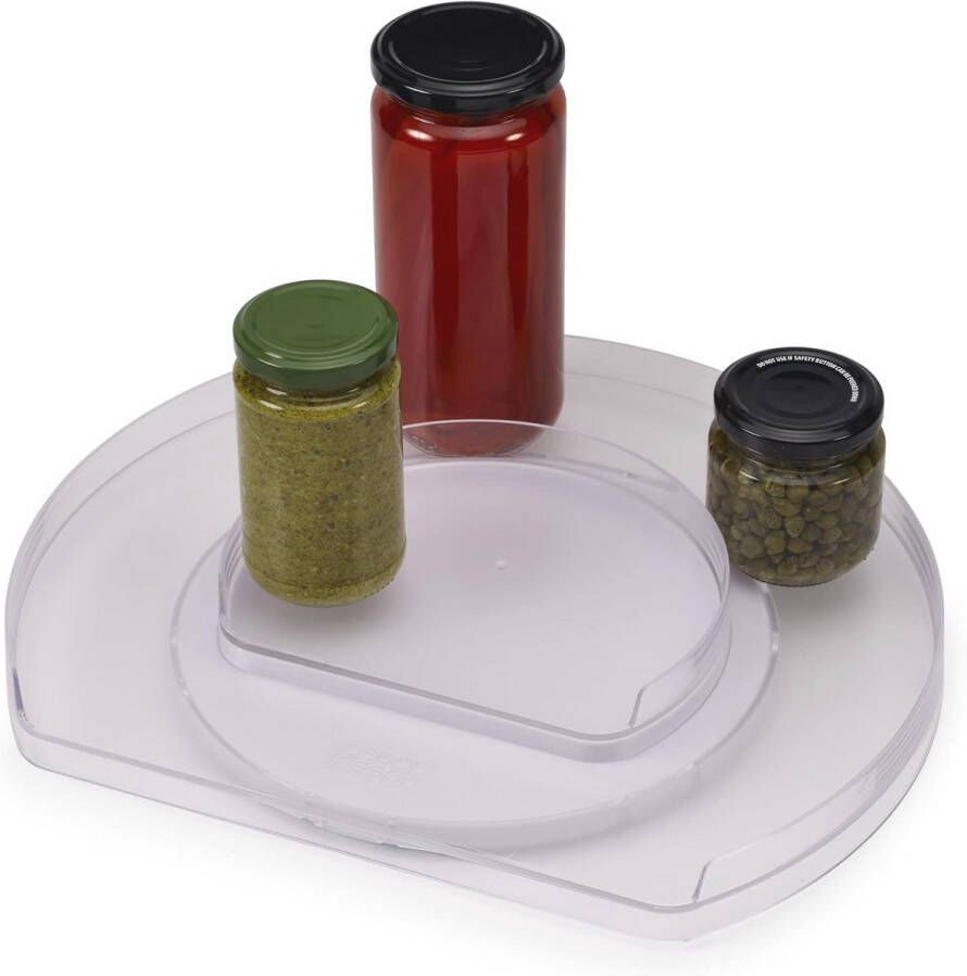 Draaiplateau 360º Koelkast Organizer met Antislip Basis en Gestructureerd Oppervlak