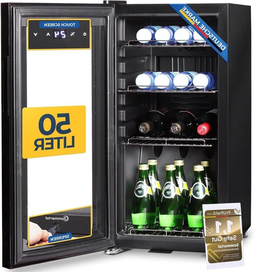 Drankenkoelkast Minibar Koelkast Dranken Koelen Met Slot 50 Liter Zwart