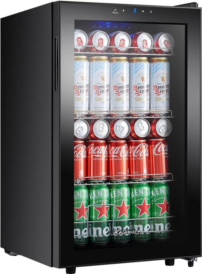 Drankenkoelkast 68 Liter – Touch Control Panel – 3-18°C Koelzone – Blauwe LED Verlichting – Zwart