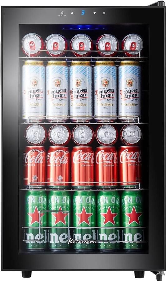 Drankenkoelkast met Touchscreen 68 Liter 3-18°C Koelzone LED Verlichting Vrijstaand Zwart