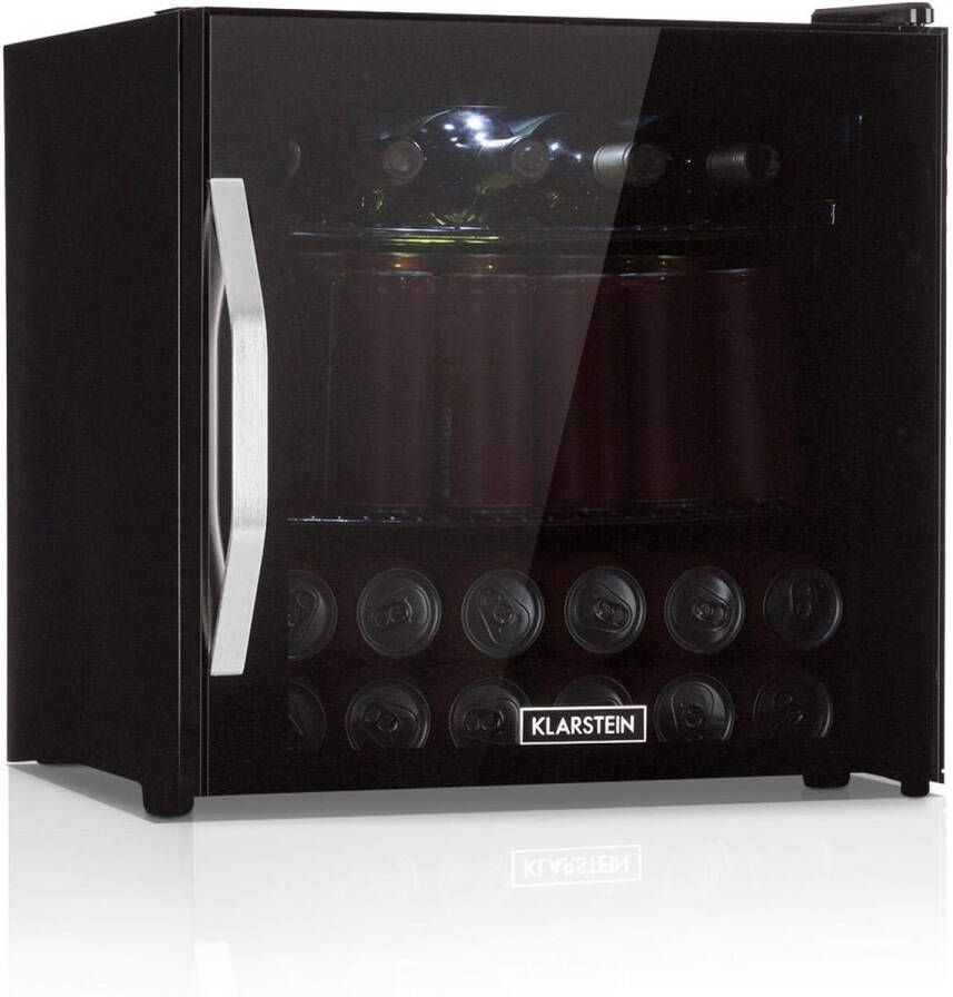 Drankkoeler met Glazen Deur 47 Liter Minikoelkast met LED Verlichting en 5 Koelinstellingen