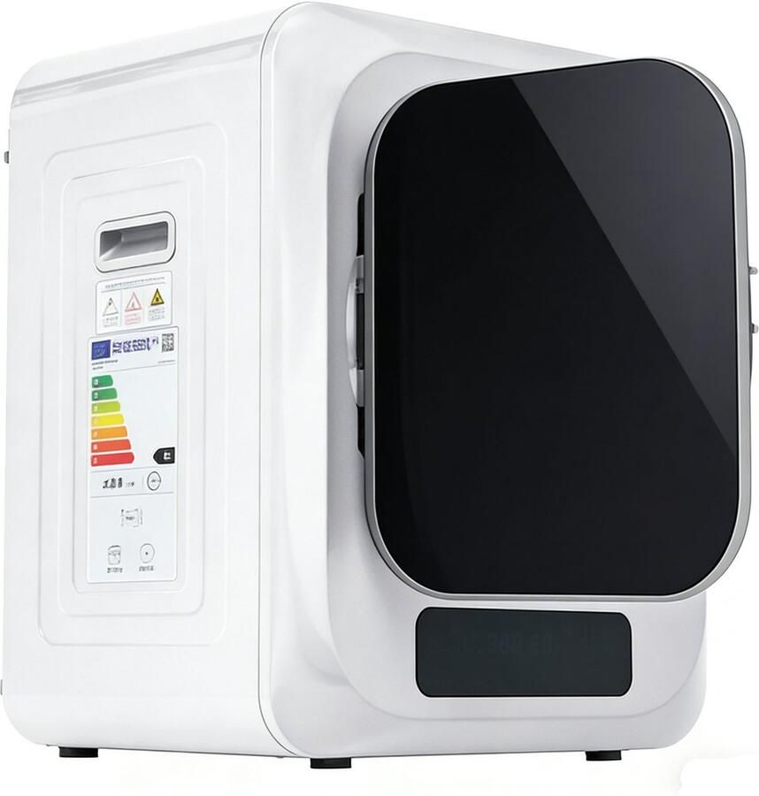 Droger 48x40x57 5cm Roestvrijstaal Droger Wit Plastic MeervoudigeFiltratie 6Programma's 6Functies Oververhittingsbeveiliging Wandmontage Thuis