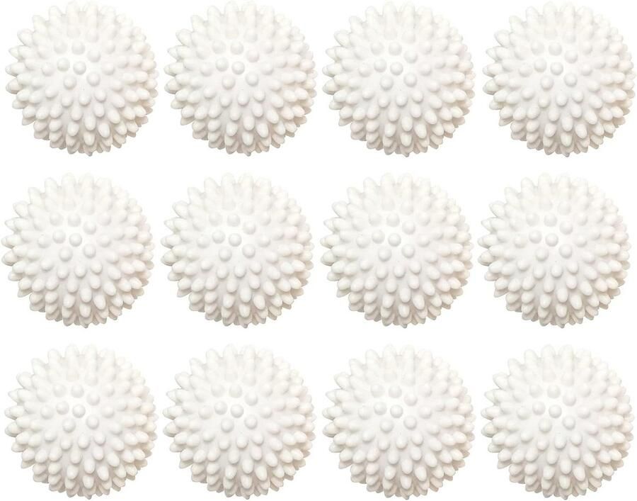 Droger Ballen Wasmachine Ballen Kleding Drogen Natuurlijk Zacht 12 Stuks Wit