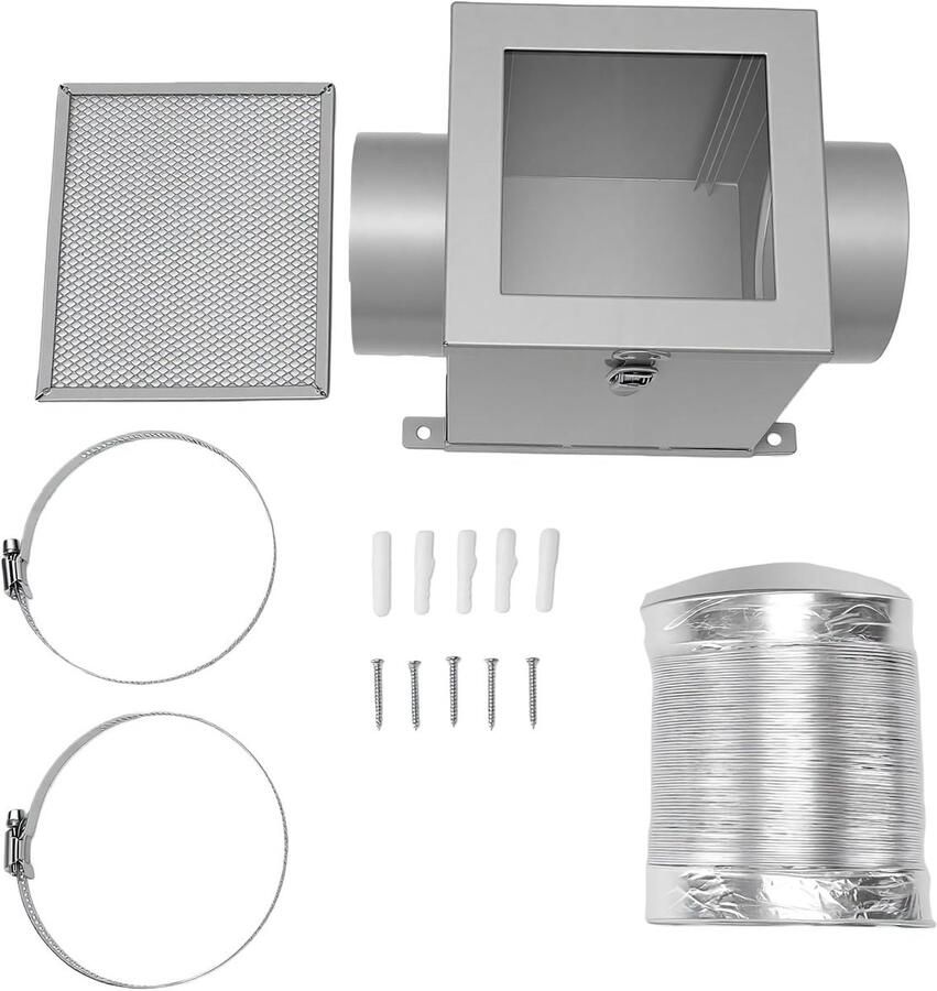 Droger Lintvanger Ventilatieset Filterscherm Binnen Drogen Effectieve Filtratie Compacte Ventilatiebox Aluminium