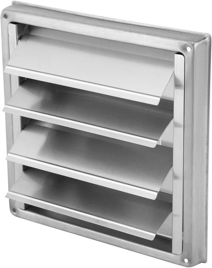 Droger Ontluchtingskap Wandafvoer Rooster Ventilatie Buiten Automatisch Openen Sluiten Standaard Maat Zilver