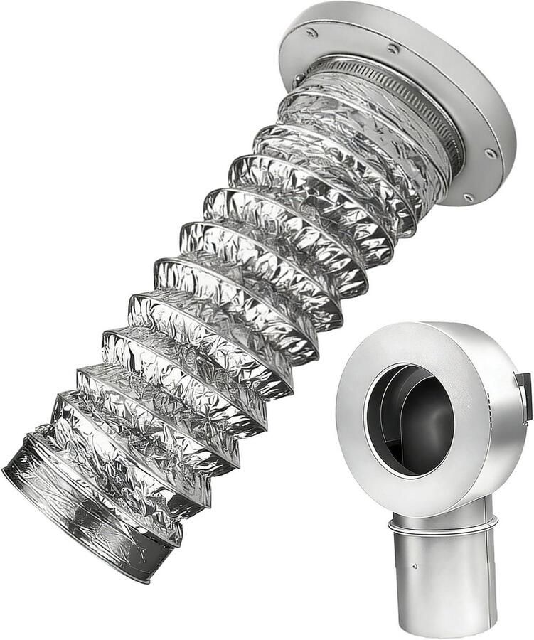 Droger Ontluchtingskoppeling Magnetische Connector Efficiënte Drogerontluchting Zelfuitlijnd Magneetontwerp 24 cm Grijs