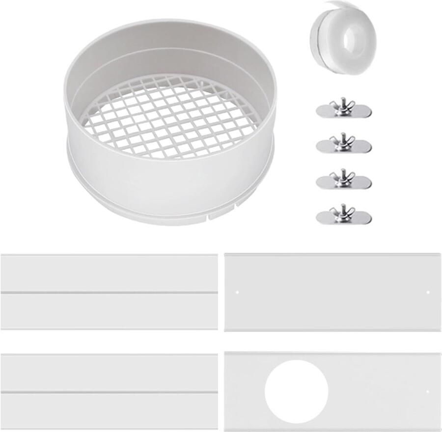 Droger Ontluchtingsset Afvoerslang Kit Efficiënte Ventilatie Schuifvenster Geschikt 1.5 Meter Slang Grijs