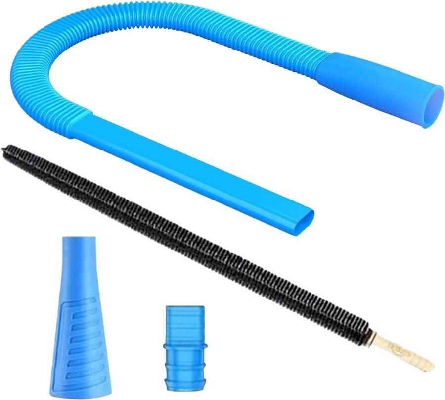 Droger Pluisborstel Droger Ventilatie Reiniger Droger Onderhoud Flexibele Lange Borstel 80 cm slanglengte Blauw