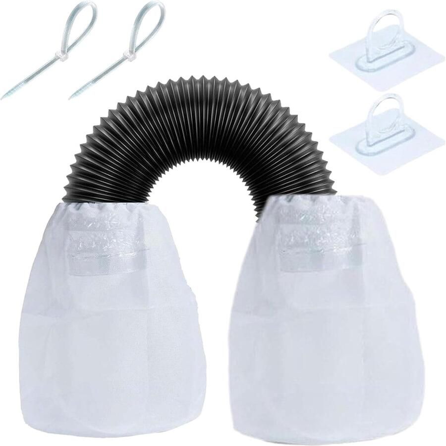 Droger Pluisvanger Pluisverzamelaar Ventilatie Lint Opvangen Efficiënt Systeem 30 x 20 cm Wit