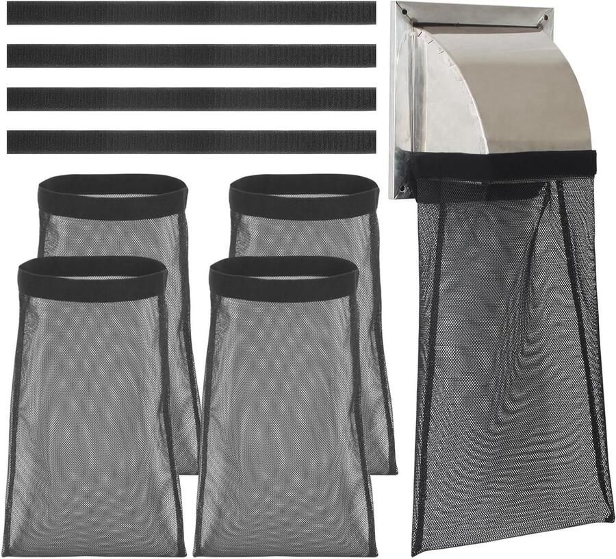 Droger Pluisvanger Pluiszak Droger Schoonhouden Nylon Gaas 4 Stuks Wit