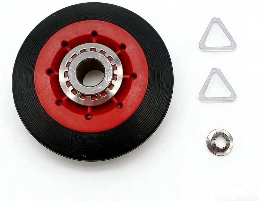 Droger Reparatieset Trommelrollen Set Apparaat Onderhoud Complete Onderdelen 4 of 8 Stuks Zwart