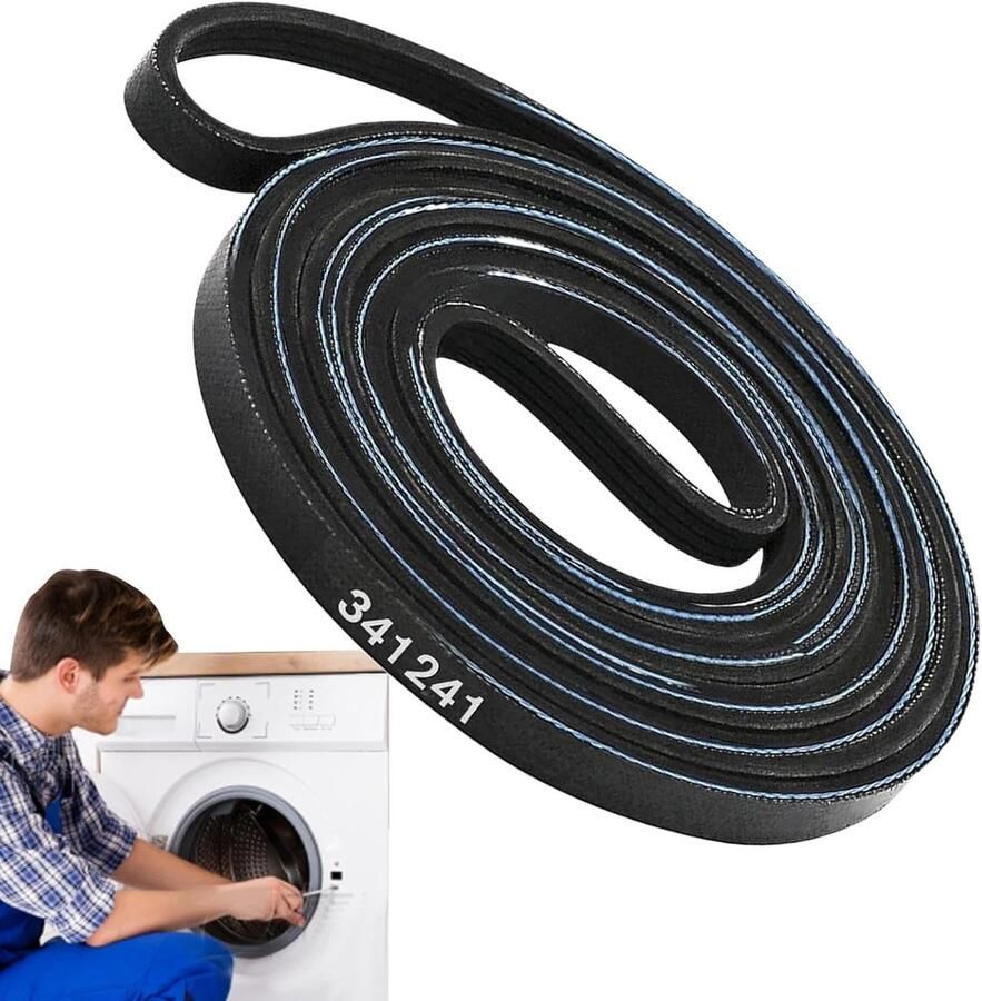 Droger Riem Drogeronderdeel Vervanging Droger Reparatie Duurzaam Nylon Materiaal 20 x 13 x 2 cm Zwart