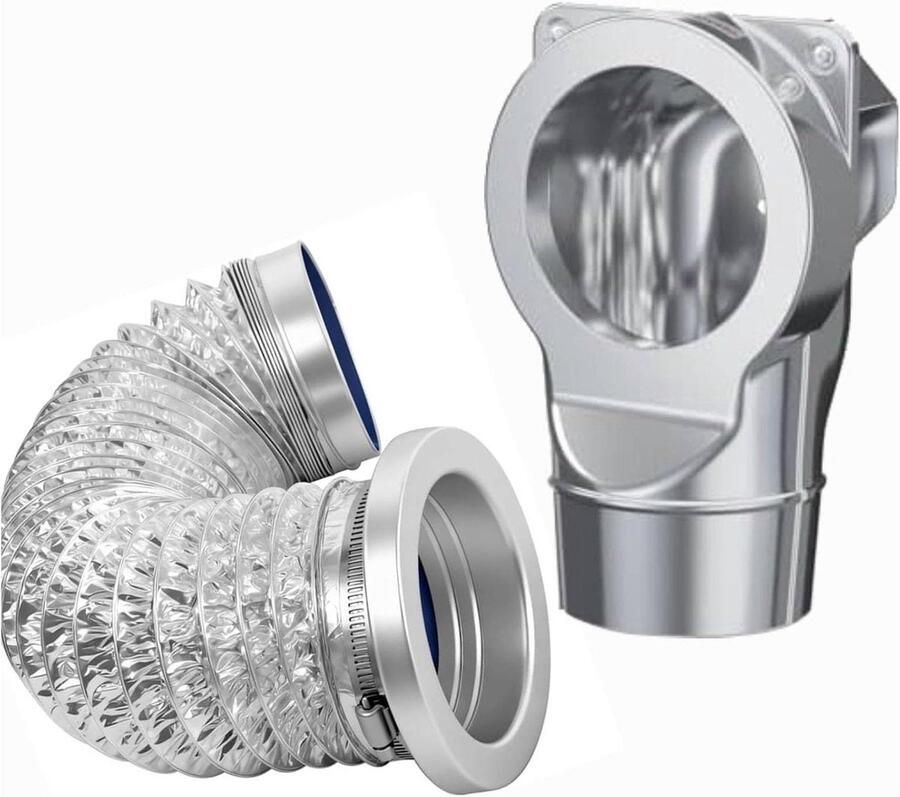 Droger Vent Kit Droger Connector Efficiënte Ventilatie Magneetbevestiging 4 Inch Aluminium