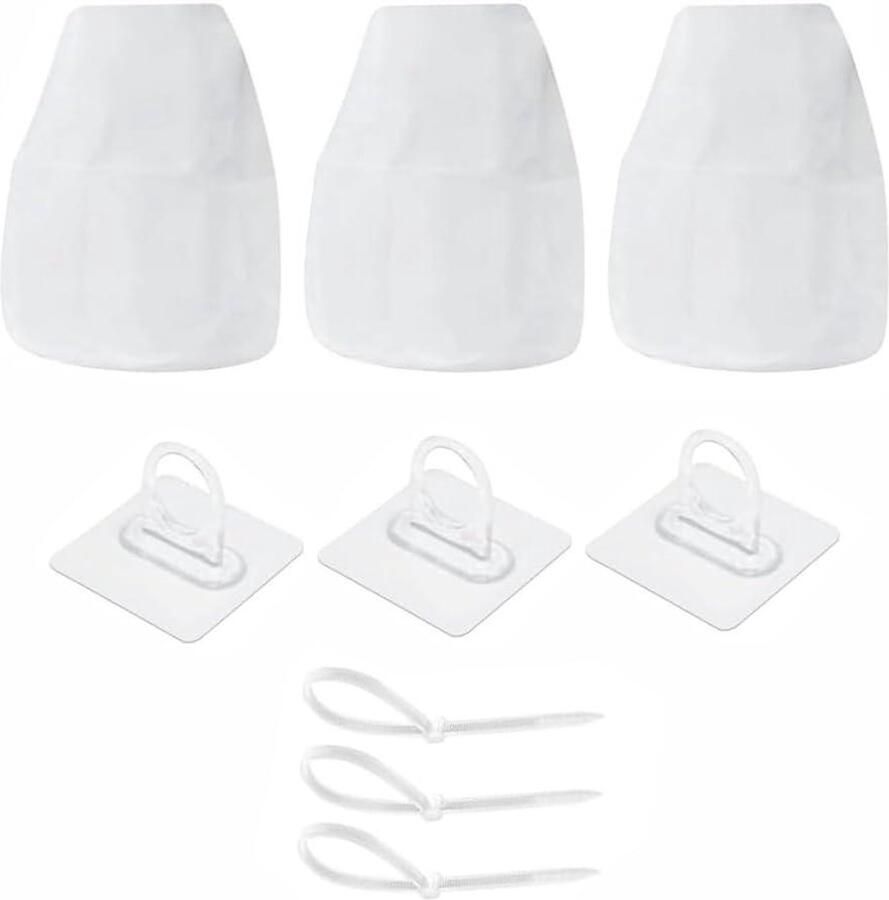 Droger Vent Kit Pluiszakken Set Droger Onderhoud Versterkte Randen 6 Stuks Zwart