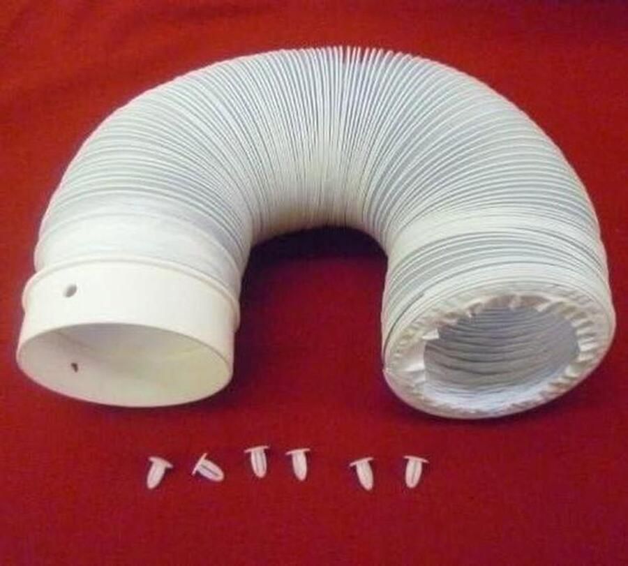 Droger Vent Slang Verlengstuk Kit Ventilatie Verbeteren Inclusief Connector 3 Meter Wit