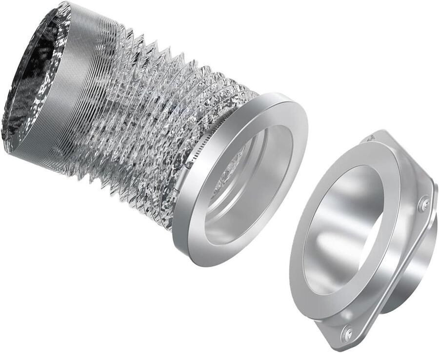 Droger Ventilatie Connector Wasdroger Afvoer Efficiënte Droging Magnetische Bevestiging 079 m 4 inch Zilver
