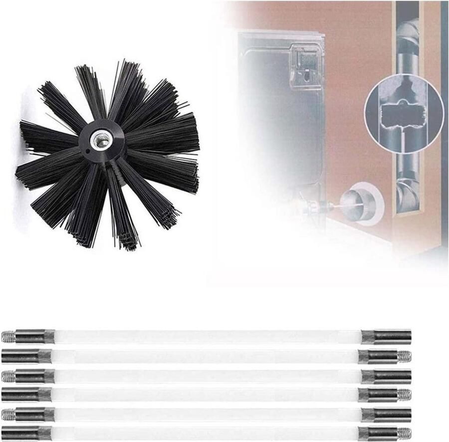 Droger Ventilatie Reinigingsset Pluisverwijderaar Schoorsteenborstel Droger Ontluchten Flexibele Staven 6 Staven Nylon