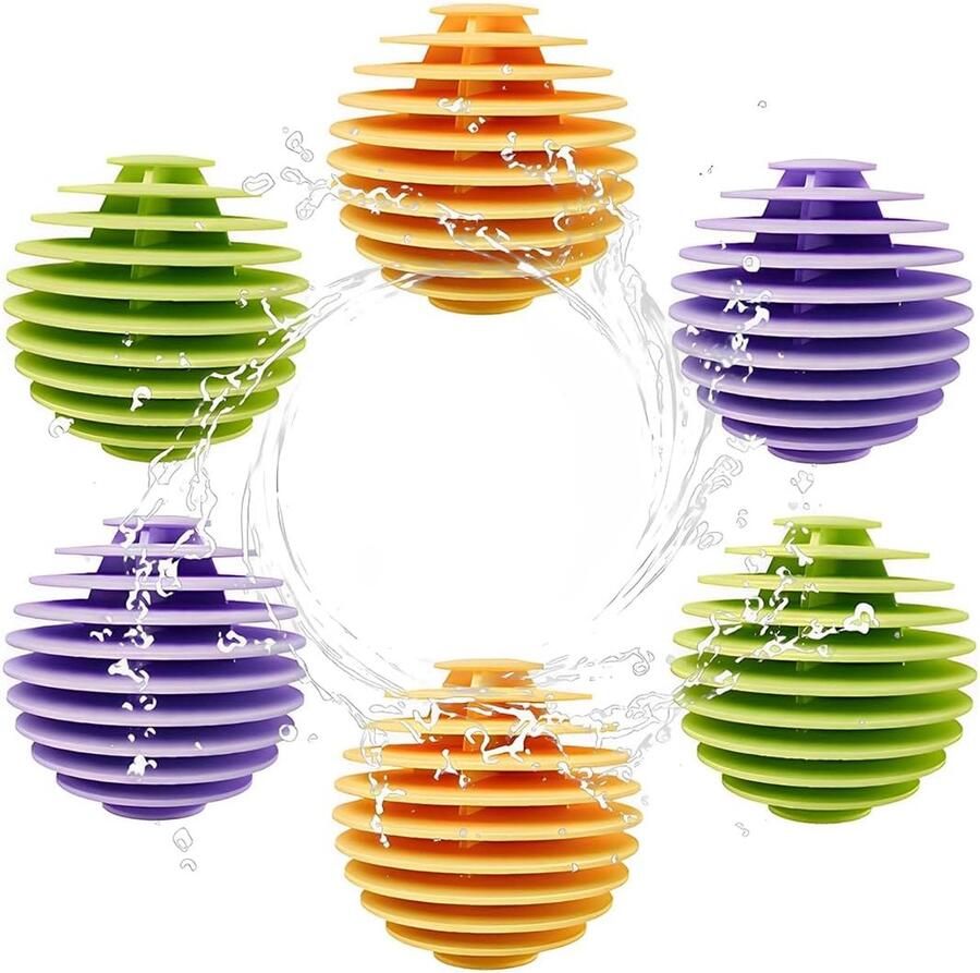 Drogerballen Set Herbruikbare Ballen Kreukels Verminderen Zacht Voor Kleding 6 Stuks Multicolor