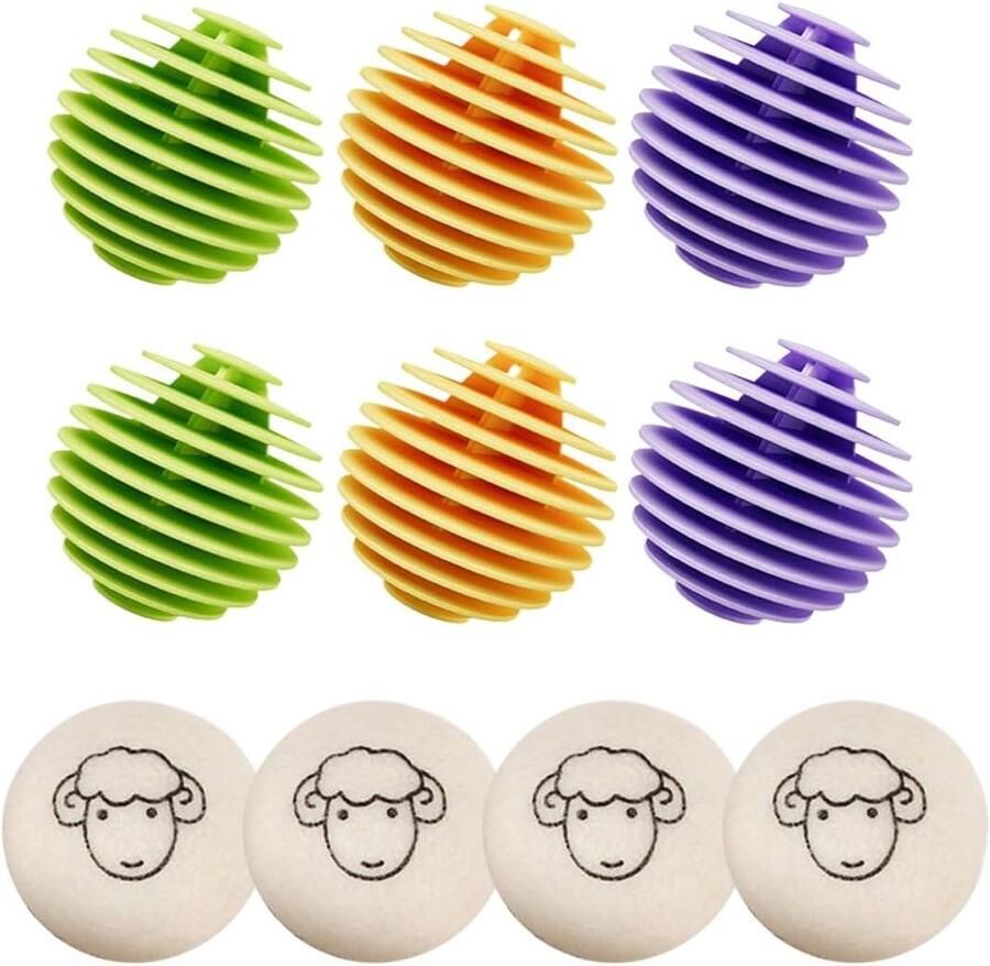 Drogerballen Set Wasmachinewolballen Zachte Was Natuurlijk & Herbruikbaar 6 cm Diameter