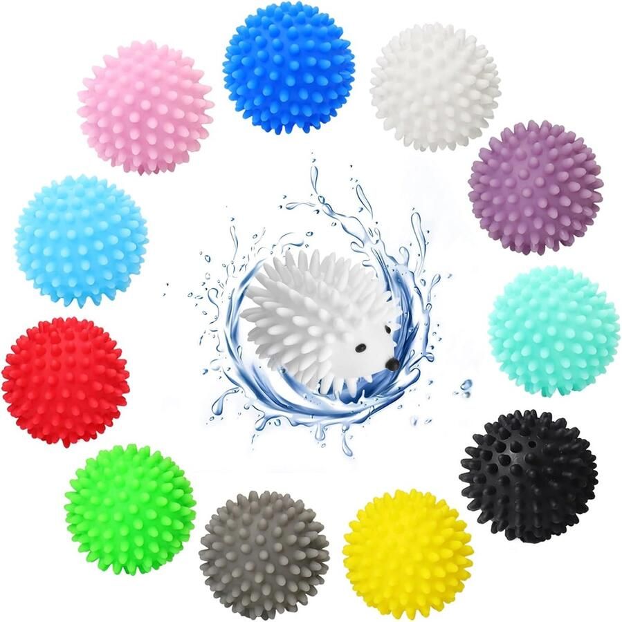 Drogerballen voor Wasdroger Wasballen Herbruikbaar Kleding Drogen Versnellen Verwijdert Pluisjes Haren 6.5 cm Diameter Gekleurd