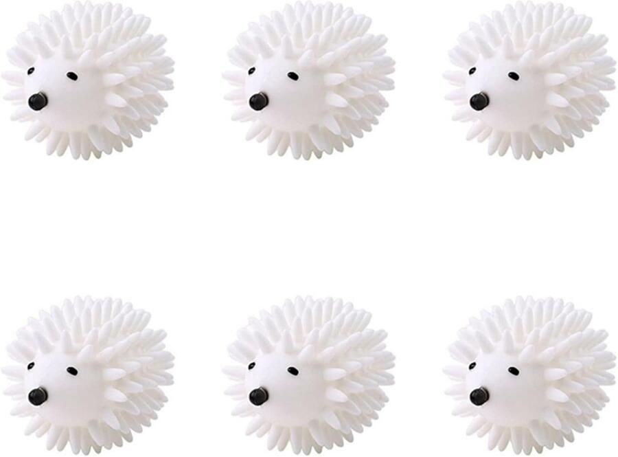 Drogerballen Wasballen Egel Kleding Zacht Maken Herbruikbaar PVC Materiaal 6 Stuks Wit