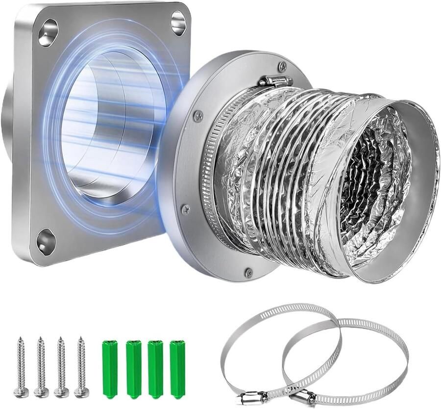 Drogerkanaal Connector Afvoerpijp Koppelstuk Wasruimte Organisatie Magnetische Wandbevestiging 23 x 13 x 15 cm Grijs