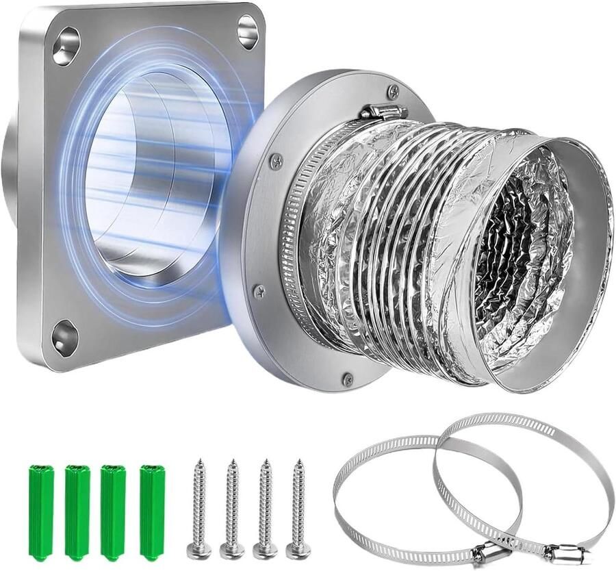 Magnetische Droger Ontluchting Droger Afvoer Verbinding Luchtdichte Ventilatie Magnetisch Aansluitsysteem 23 x 13 x 15 cm