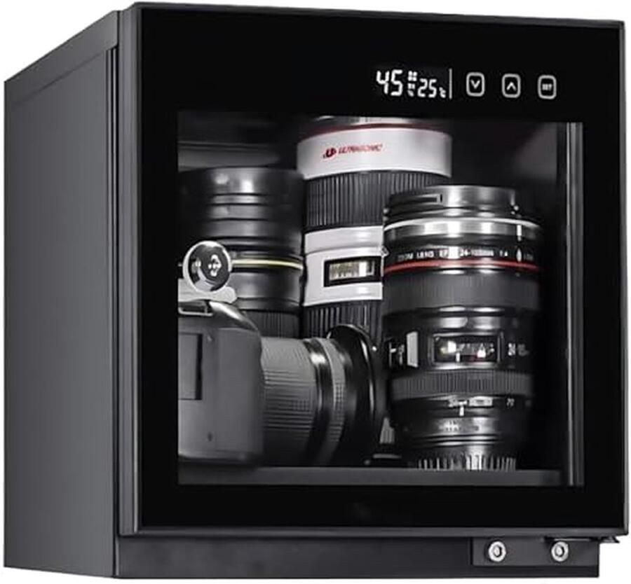 Droogkast Vochtcontrole Box Camera Gear Opslag Slimme Touch Control 40 Liter Zwart