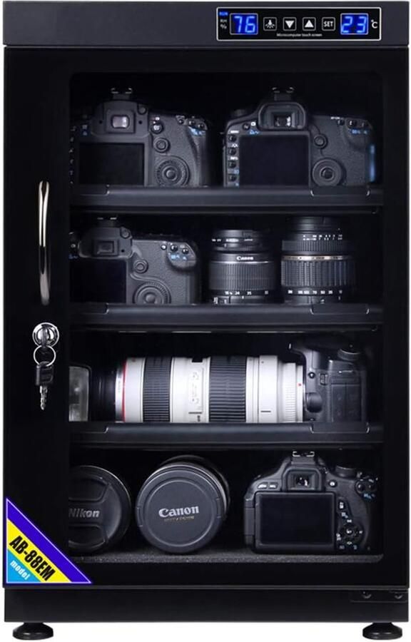 Droogkast voor Camera en Elektronische Apparatuur 85L Automatische Ontvochtiger met Touchscreen