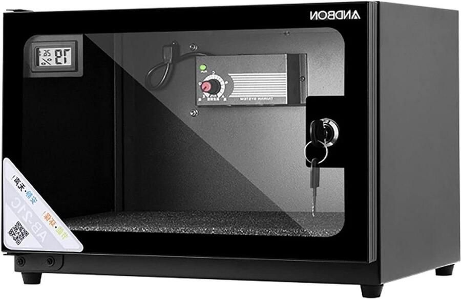 Droogkast voor Elektronica Vochtwerende Kast Camera Apparatuur Beschermen Stille Werking Digitale Display 20 Liter Zwart
