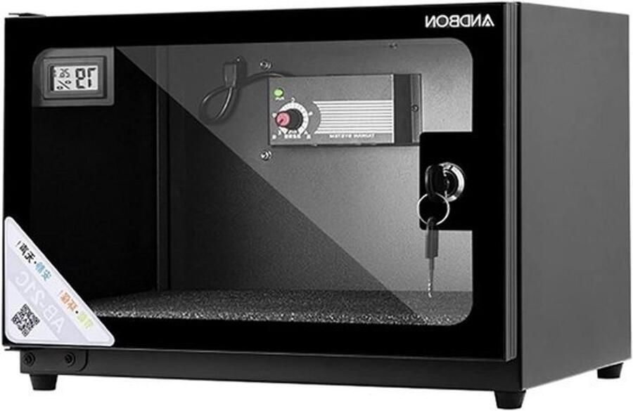 Droogkast voor Elektronica Vochtwerende Kast Camera Apparatuur Beschermen Stille Werking Digitale Display 20 Liter Zwart