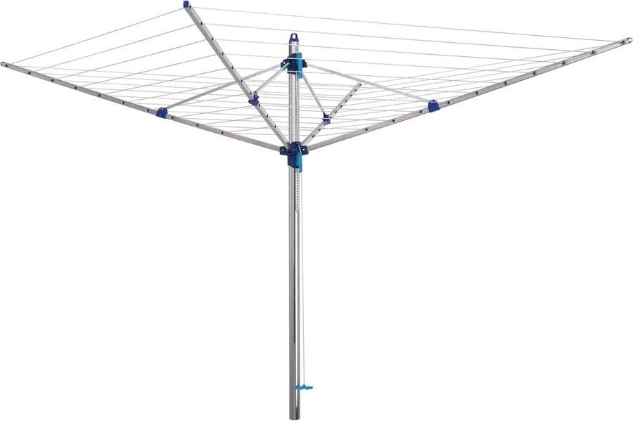 Droogmolen Buiten Wasmolen Tuin Was Drogen Traploze Hoogteverstelling 60 Meter Waslijn Blauw Zilver