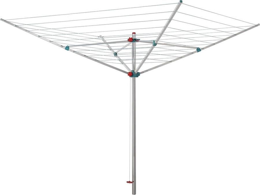 Droogmolen XL Waslijn buiten was drogen Extra lange lijnen 40 meter Zilver
