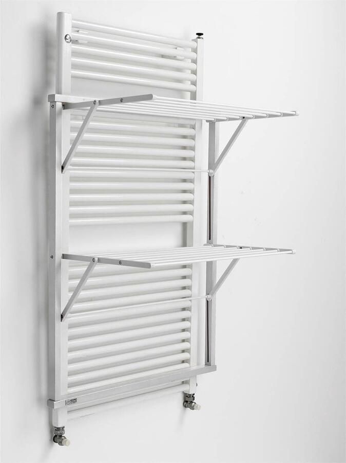 Droogrek voor Radiator Handdoekdroger Kleding Drogen Easy Open Systeem 10 meter lijn Wit