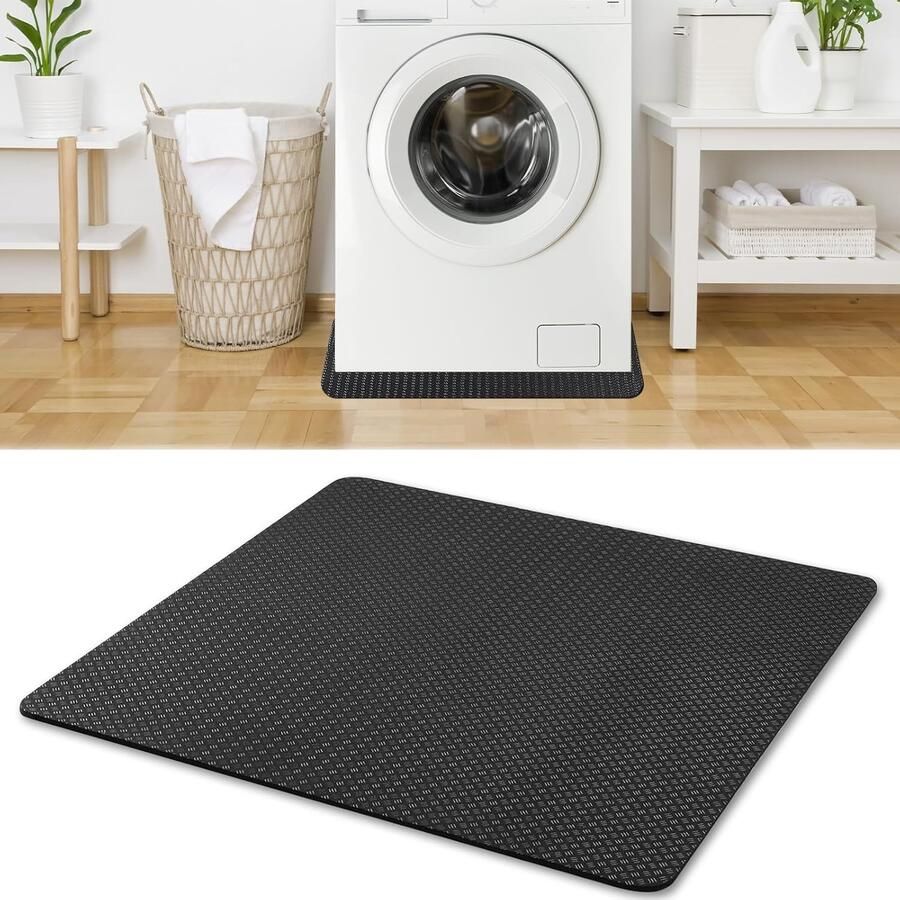 Anti-vibratie mat voor wasmachine en droger 60 x 60 cm waterdicht en antislip vloerbescherming voor huishoudelijke apparaten